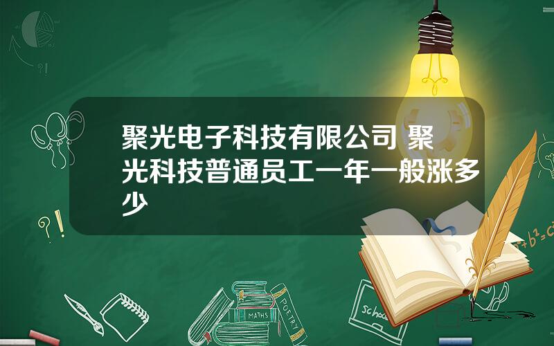 聚光电子科技有限公司 聚光科技普通员工一年一般涨多少